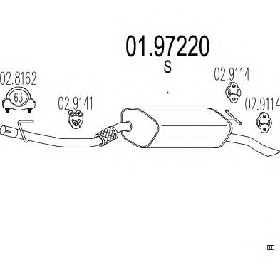 MTS 01.97220 End Silencer